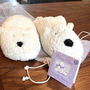 Cute polar bear heatable slippers